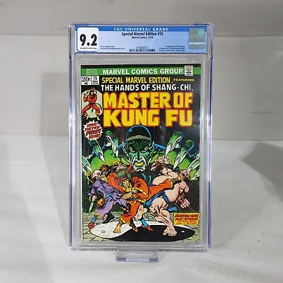 Buy Special Marvel Edition 15 CGC 9.2 OWW 1st Appearance Shang-Chi Fu Manchu 1973 • 551.89£