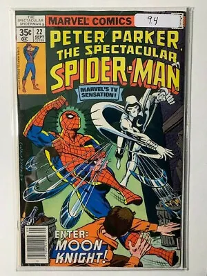 Buy Peter Parker Spectacular Spider-Man #22 NM 9.4! Early Moon Knight Appearance! • 59.75£