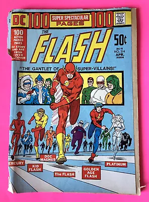 Buy DC Comics -  THE FLASH The GAUNTLET Of SUPER VILLIANS -DC-11 NO. 214-1972 • 7.84£
