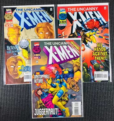 Buy  THE UNCANNY X-MEN  Issues #332-334 Run (1996 MARVEL COMICS) 332 333 334 BASTION • 14.38£