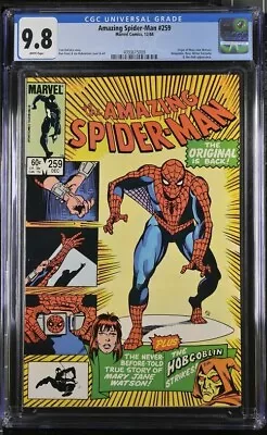 Buy Amazing Spider-Man 259 CGC 9.8 Origin Mary Jane Watson 1984 • 92.48£