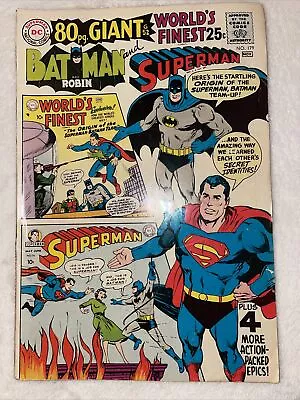 Buy Batman And Superman 179 Giant 80 Page November Vintage Comic Worlds Finest • 27.80£