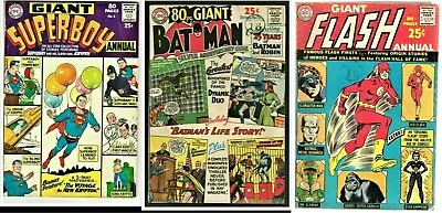 Buy SUPERBOY + THE FLASH Giant Annual #1+BATMAN 80 Page Giant #5(1963/1964)DC Comics • 59.99£