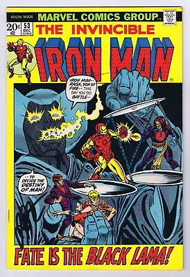 Buy Iron Man #53 VF Signed W/COA Jim Starlin 1st App Black Lama 1972 Marvel Comics • 67.88£