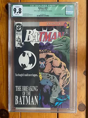 Buy Batman #497 CGC 9.8 (Qualified) NM/MT Bane Breaks Batman's Back WHITE PAGES • 59.96£