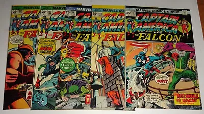 Buy Captain America & Falcon #179,181,182,183,184  F/vf Avg 1974/75 • 23.65£
