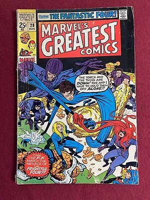 Buy MARVEL’S GREATEST COMICS 28 FANTASTIC FOUR & MEDUSA 1971 - COMPLETE See Pics! • 2.36£