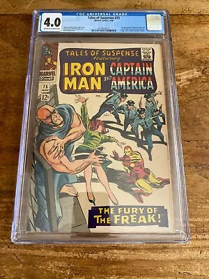 Buy Tales Of Suspense #75 CGC 4.0 OW/WH 1st Appearance Of Sharon Carter 1966 • 260.19£
