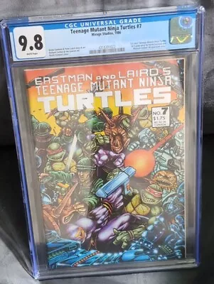 Buy  Teenage Mutant Ninja Turtles TMNT #7 1986 CGC 9.8 1st Color Issu Eastman Corbin • 166.03£