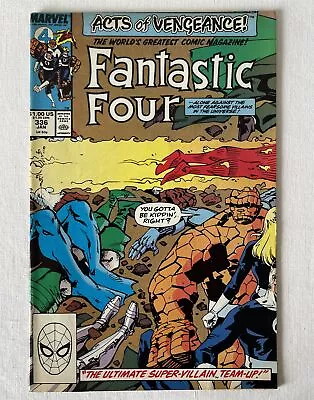 Buy Issue Vol 1 #336 January 1990 Marvel Comic FANTASTIC FOUR Newstand Copper Age • 4.45£