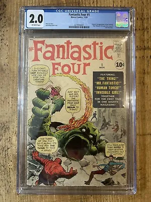 Buy Fantastic Four #1 Cgc 2.0 Off White Pgs Nov 1961 • 8,750£