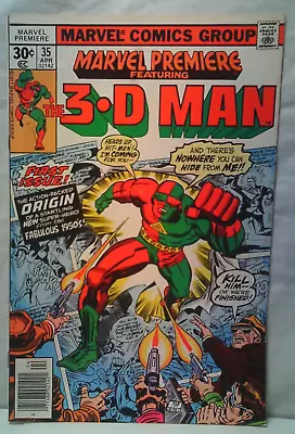 Buy Marvel Premiere Featuring The 3-D Man Marvel Comics 35 7.5 • 2.80£