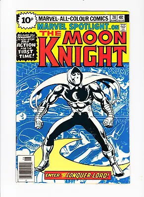 Buy Marvel Spotlight #28 The Moon Knight June 1976 Small Stain On Rear Cover • 49.99£