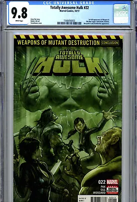 Buy Totally Awesome Hulk #22 (2017) Marvel CGC 9.8 White 1st Appearance Of Weapon H! • 87.63£