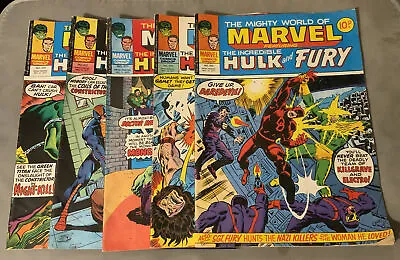 Buy 5 X 1977 Marvel Comics Mighty World Of Marvel “Incredible Hulk & Fury” #269-#273 • 20£