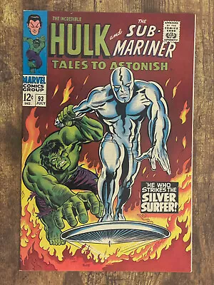 Buy Tales To Astonish #93 - STUNNING HIGH GRADE - Iconic Silver Surfer & Hulk Cover • 297.03£