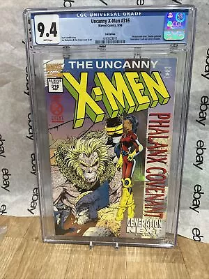 Buy Uncanny X-Men #316 CGC 9.4 W/ X-men - Key  Marvel Comics New Slab Fresh • 35.71£