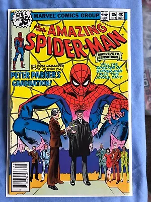 Buy Amazing Spider-Man 185 (1978) Peter Parker's Graduation. White Dragon App, (5.5) • 12.99£