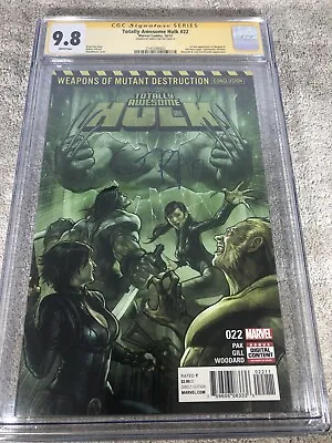 Buy Totally Awesome Hulk 22 CGC SS 9.8 1st Weapon H 10/17 • 143.39£