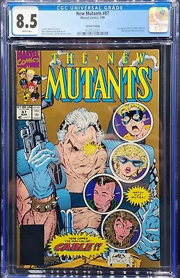 Buy The New Mutants #87 (Vol. 1, 1983) 2nd Print CGC 8.5 VF+ Gold Variant, 1st Cable • 39.71£