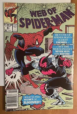 Buy Web Of Spiderman Vol. 1 #81 (Marvel, 1991)- Newsstand- VF- Combined Shipping • 2.80£