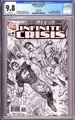 Buy Infinite Crisis #4 CGC 9.8 2006 3919771016 Sketch Variant 2nd Print • 63.14£