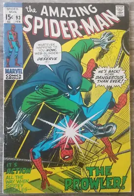 Buy Amazing Spider-Man #93, Fine Grade - Marvel Comics 1971,  The Prowler • 39.58£