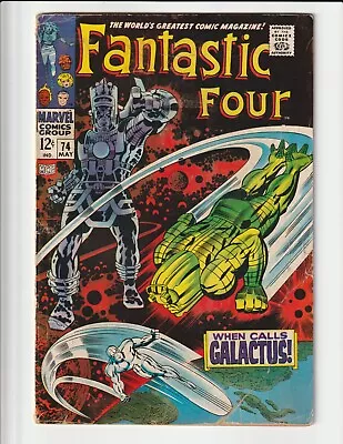 Buy Fantastic Four #74 (1968) Gd+ 2.5 Silver Surfer Galactus Marvel Comics • 19.99£