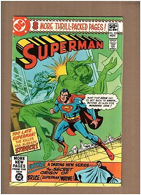 Buy Superman #353 DC 1980 Curt Swan Secret Origin Bruce (Superman) Wayne VF/NM 9.0 • 4.31£