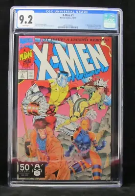 Buy X-Men #1B CGC 9.2 NM- Marvel 1991 Jim Lee Gambit Rogue Colossus Psylocke Cover • 55.19£