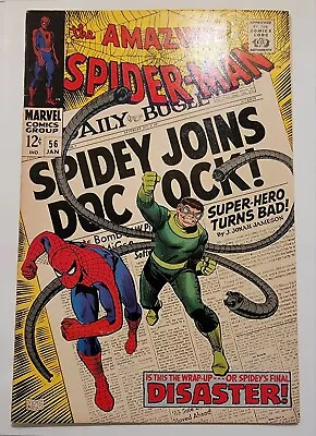 Buy Amazing Spider-Man #56 VF- John Romita Sr 1968 Doc Ock App High Grade Silver Age • 181.05£