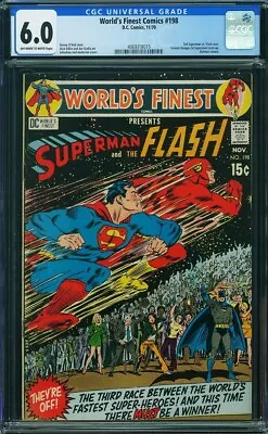 Buy World's Finest Comics 198 (1970) CGC 6.0, DC, 3rd Superman Vs Flash Race • 127.12£