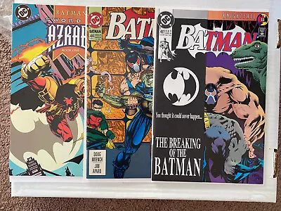 Buy Batman #489 And 497 Sword Of Azrael 1 Lot Of 3 Nm Near Mint 9.4 9.6 9.8 White • 38.09£