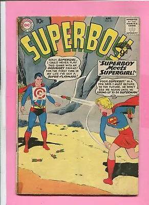 Buy Superboy # 80 - Superboy Meets Supergirl(origin Retold) - Curt Swan Cover - 1960 • 29.99£