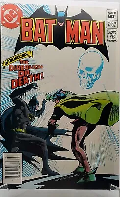Buy Batman #345 (1982) Dr. Death Newsstand Variant NM • 23.95£