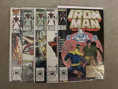 Buy 5 Iron Man Comics, #216, 217, 218, 219, 220 • 12.50£