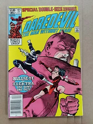 Buy Daredevil 181 Midgrade Newsstand Frank Miller Death Of Elektra (Marvel 1982) • 16.09£