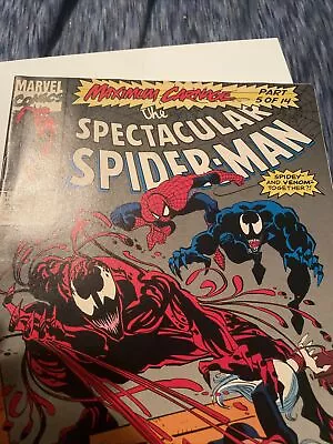Buy The Spectacular Spider-Man #201 Marvel 1993 Maximum Carnage Part 5 Of 14 Venom • 11.99£
