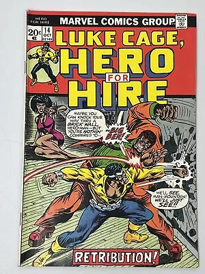 Buy Hero For Hire #14 (1973) Origin Of Luke Cage Retold, 1st App. Of Big Ben Dono... • 9.49£