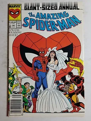 Buy Amazing Spider-Man (1963) Annual #21 - Fine - Newsstand Variant, Wedding  • 11.99£