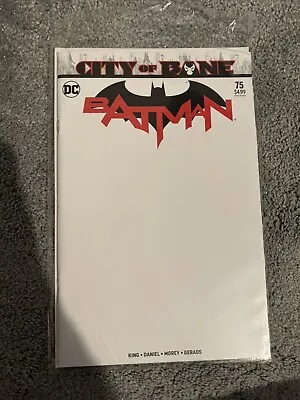 Buy Batman #75 City Of Bane Blank Variant • 10£
