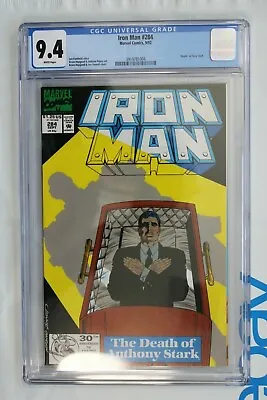 Buy Marvel Iron Man #284 (Sept,1992) Death Of Tony Stark CGC 9.4 • 47.96£