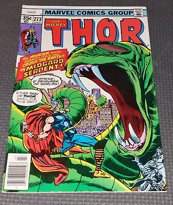 Buy THE MIGHTY THOR #273 (1978) Newsstand Cover 1st Roger Red Norvell Marvel • 6.32£
