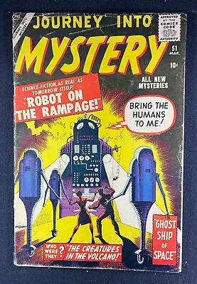 Buy Journey Into Mystery (1952) #51 VG- (3.5) Russ Heath Robot Cover • 138.02£