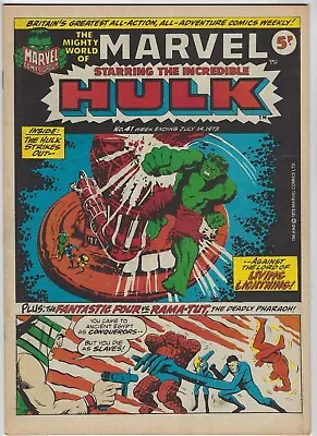 Buy MIGHTY WORLD OF MARVEL # 41 - 14 July 1973 High Grade - Hulk Fan Four Pharaoh • 11.95£