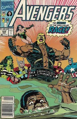 Buy Avengers (1963) # 328 Newsstand (6.5-FN+) Origin Of Rage 1991 • 9£
