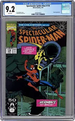Buy Spectacular Spider-Man Peter Parker #178 CGC 9.2 1991 4049279023 • 43.97£