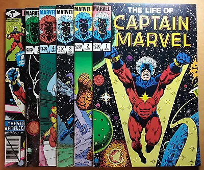 Buy The Life Of CAPTAIN MARVEL #1-5 (1985) Mid-Grade Lot Of 6 Copper Age Books • 10.30£