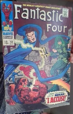 Buy Fantastic Four #65 August 1967 Lee/Kirby 1st Appearance Ronan The Accuser Vgc • 32.95£