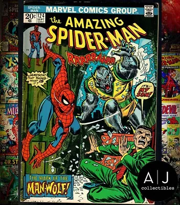 Buy Amazing Spider-Man #124 VG/FN 5.0 1973 1st App. Man-Wolf • 55.01£